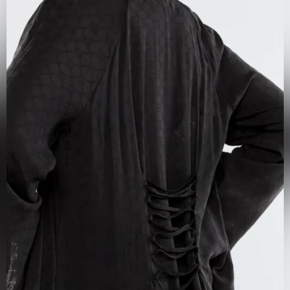 SavagexFenty Woven Voile Monogram Sleep Long Robe - Picture 3 of 11